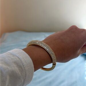 christian dior vintage gold and rhinestone bracelet